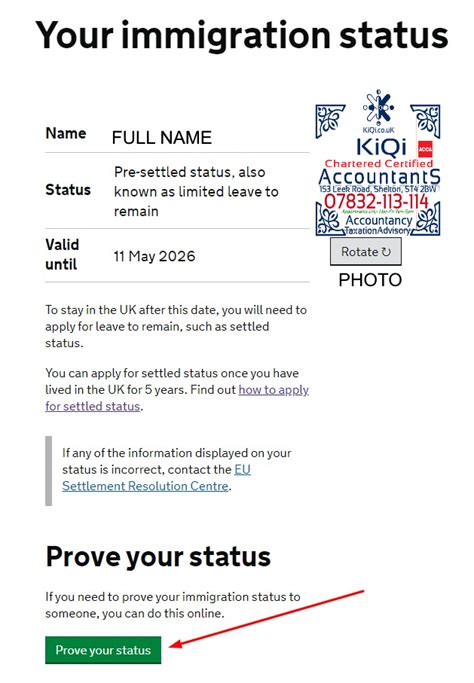 View and prove your immigration status: get a share code.
